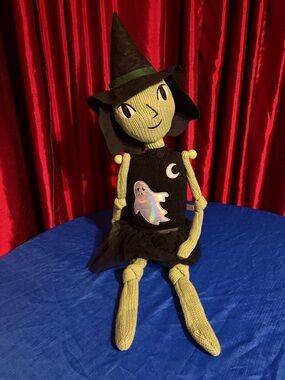 Knit Witch Character - Hang or Sit - Hyde and EEK! Black/Green